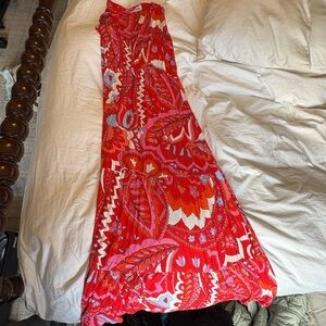 Boden Red and Pink Patterned Dress
